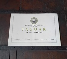 JAGUAR XK 140 2 SEATER COUPE DROPHEAD ADVANCE PARTICULARS original brochure 