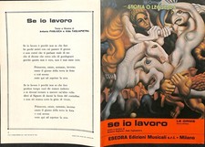 Spartito musicale - Orme - - Se io lavoro - -  1978
