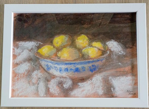 Fruttiera dipinto olio - fruttiera:,