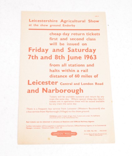 Railway handbill - railway,