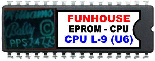 Funhouse pinball cpu rom l - pinball, l-9
