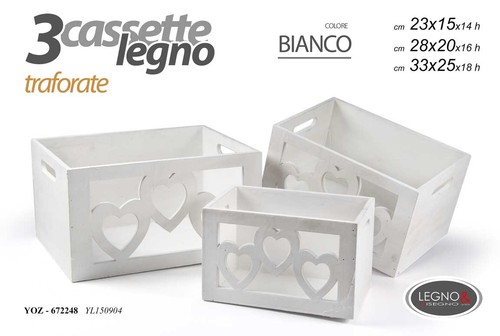 Cassette cuori legno porta - 3,