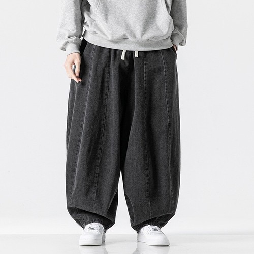 Men loose denim baggy pants - men,