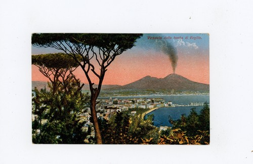Cartolina napoli vesuvio - napoli,