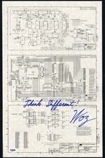 Steve Woz Wozniak FIRMATO Apple I Computer Schematic Founder PSA Insc AUTOGRAFATO