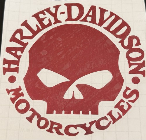 Adesivo harley teschio cromato - harley,