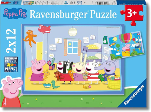 Puzzle 2x12 pezzi - pezzi, peppa