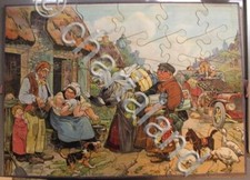 Collezionismo giochi per bambini - Puzzle legno 30 pezzi anni '30 - RARO