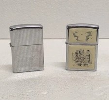 Due zippo vintage veliero e Acciaio Cromo stupendi Anni 90