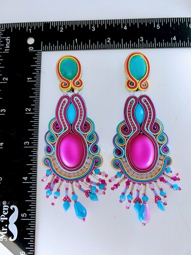 Orecchini artigianali soutache - orecchini,