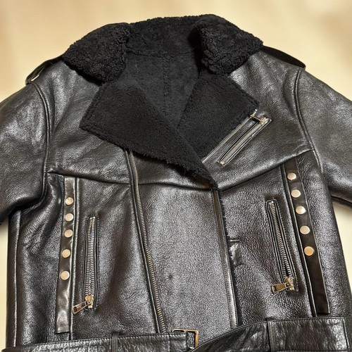 Giacca nera pelle premium - in,