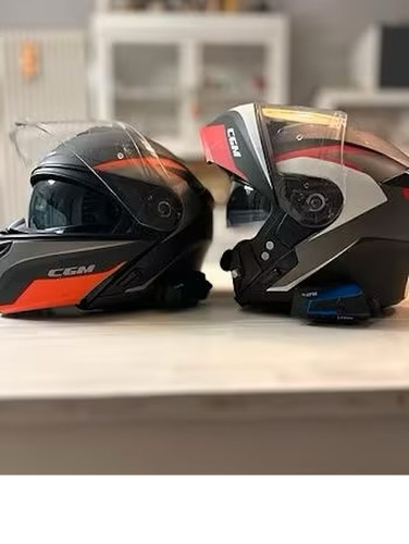 Coppia caschi modulari moto - modulari,