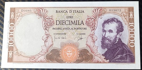 10000 lire michelangelo - 10000,