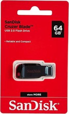 PENDRIVE USB 2.0 Sandisk 64 GB Chiavetta CRUZER BLADE Memoria penna