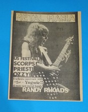 METAL MANIA magazine #11 '80s rare heavy metal fanzine Randy Rhoads Judas Priest