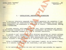 Scuola Radio Elettra. Torino - TELEVISIONE. Servizio.
