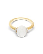Nanis Anello White Desert Oro 18kt, diamanti e Pietra di luna AS2-575