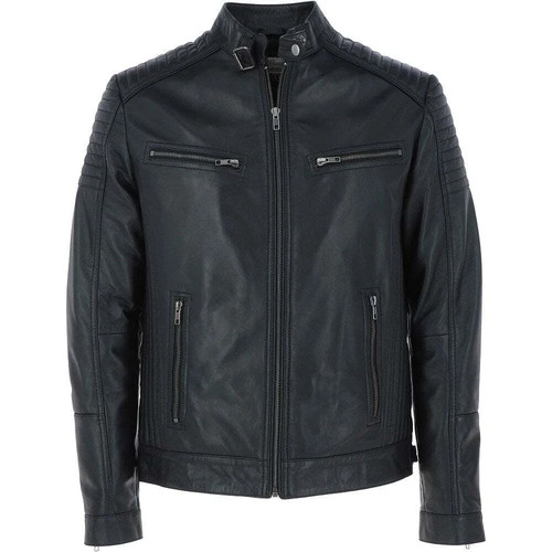 Men biker leather - biker, jacket
