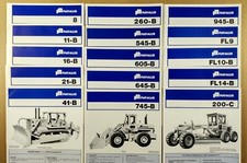depliant livellatori raschietti trattori cingolati Fiat-Allis vintage LOTTO DI 15