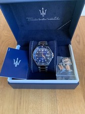 Orologio Maserati Sfida uomo R8853140003 Acciaio Bicolore Oro Rosa Blu 44 mm