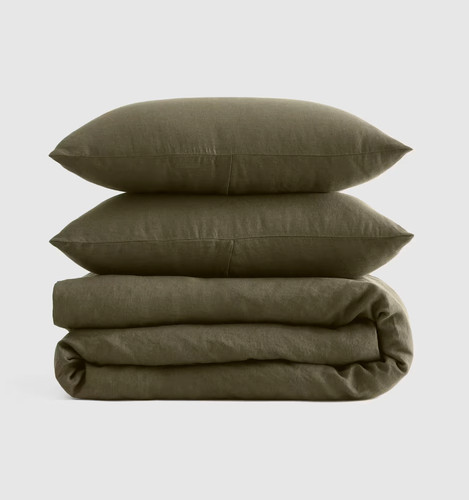 Quince european linen duvet - european,