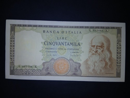 50000 lire leonardo vinci - 50000,