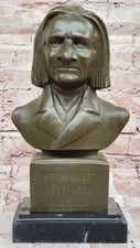 Scultura In Bronzo Fuso Di Franz Liszt Firmata Icona Musicale Figurina
