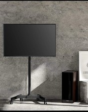 Carrello porta tv 13-43 pollici, 2 tubi base ad H e 8 altezza regolabile supporto tv nuovo