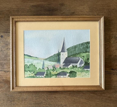 Quadro acquerello paesaggio - quadro,