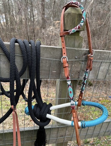 Bitless hackamore pelle grezza - hackamore,