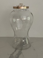 VECCHIO VASO IN VETRO DA DROGHERIA PER CARAMELLE VINTAGE CON COPERCHIO ANNI ‘50