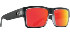 Occhiali da sole Spy Optics Cyrus polarizzati uomo nero opaco ghiaccio oversize quadrati