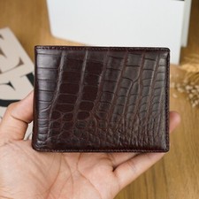 Real Crocodile Brown Leather