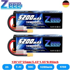 2x Zeee 2S batteria Lipo 7,4 V