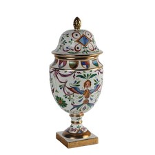 Antico Potiche Batignani Ceramiche Decorazioni Grottesche e Dorature Italia 900