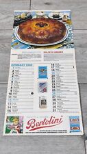 CALENDARIO BERTOLINI OMAGGIO VINTAGE 1986 LIEVITO RICETTE DOLCI MARIA ROSA