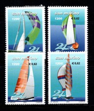 San Marino 2001 Sass. 1777-1780 nuovo di zecca 100% regata velica, sport