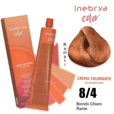Tinta professionale capelli 8/4 biondo chiaro rame Inebrya Color 100ml