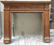 Antico camino in legno di castagno - Stile Neorinascimentale - Fine '800