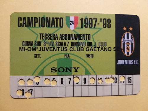 Tessera abbonamento campionato - abbonamento,