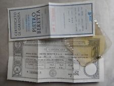 CERTIFICATO DI PROVA E DI GARANZIA PIETRO BERETTA - FUCILE CAL. 20 CANNE SOVRAPP