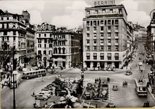 164610 ROMA AUTOBUS BUS FILOBUS E AUTO D' EPOCA HOTEL BERNINI BRISTOL 