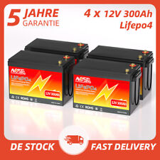 Confezione 1/2/3/4 12V 300Ah LiFePO4 Batteria Litio Solare Camper BMS 15000+Cicli