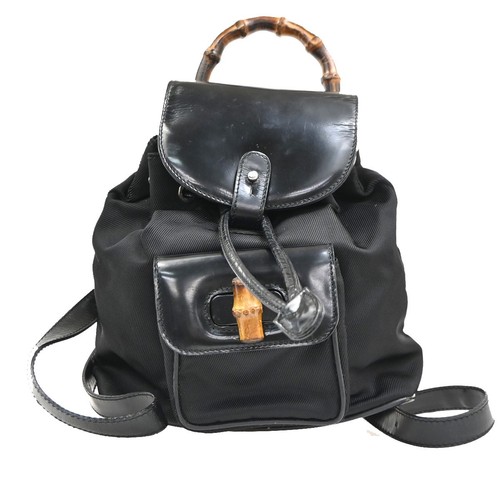 Gucci borsa zaino bambù - gucci, logo
