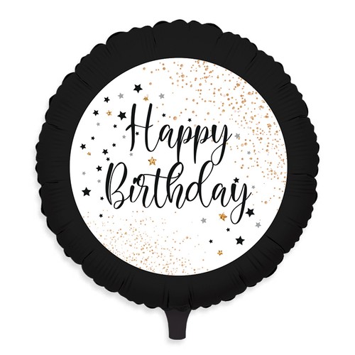 Pallone happy birthday nero - pallone,