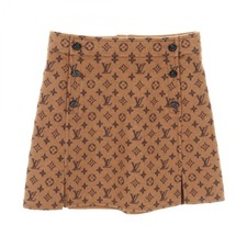 Gonna monogramma Louis Vuitton RW201W QS3 FISK01 lana marrone usata donna #34