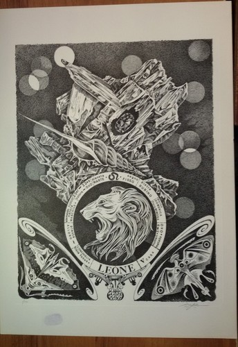 Litografia incisione - , di