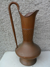 VECCHIA GRANDE ANFORA BROCCA CARAFFA IN RAME ANNI 50 - USO PORTAOMBRELLI / FIORI
