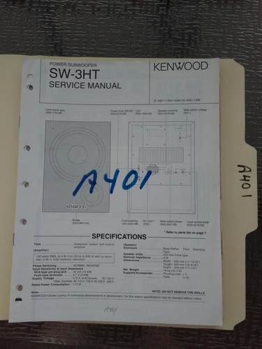Kenwood 3ht manuale di - sw-3ht,