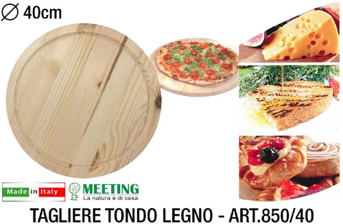 Meeting tagliere tondo legno - meeting,